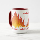 Mug Masse FIREFIGHTER de nom et de texte personnalisés (Devant gauche)