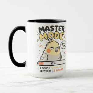 Mug Master Mode Cockatiel Meme PNG Funny Burnout Pro