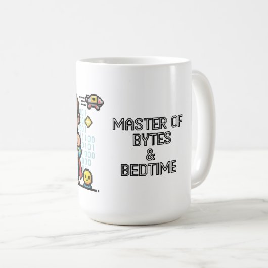 Mug Master of Bytes & Bedtime Geek Dad (Devant droit)