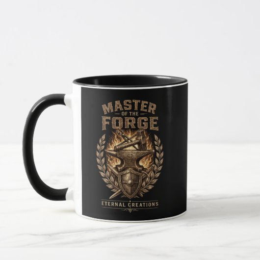 Mug Master of the Forge Blacksmith Anvil & Hammer Coff (Gauche)