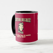 Mug Masters Degree : Eviter le monde réel (Devant gauche)