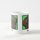 Mug Mastiff Brindle carré de bande dessinée (Centre)