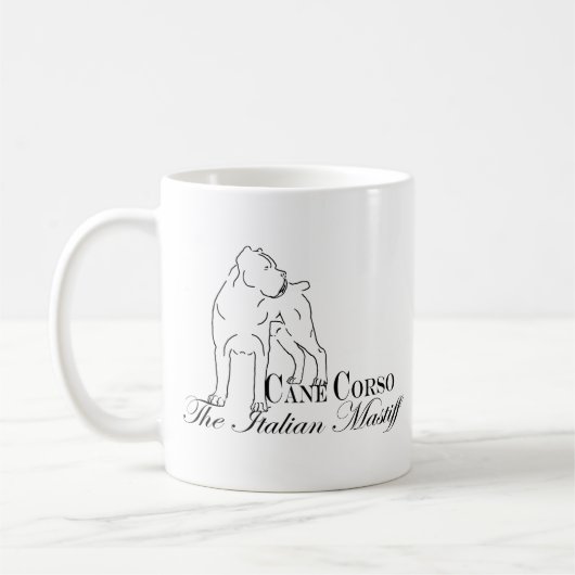 Mug Mastiff d'Italien de Corso de canne (Gauche)