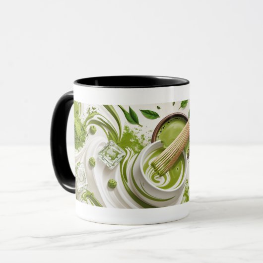 Mug Matcha Mood Restez à terre Coupe (Devant gauche)