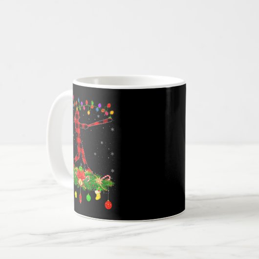 Mug Matching Buffalo Plaid Softball Srts Christmas Paj (Devant gauche)