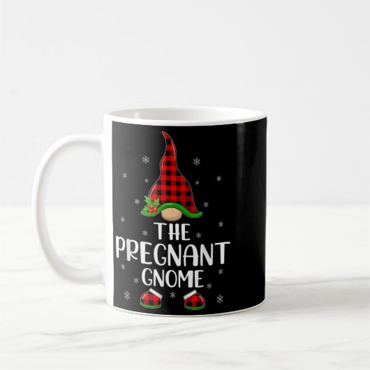 Mug Matching Family Buffalo Plaid The Pregnant Gnome C (Gauche)