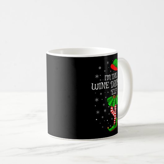 Mug Matching Family Group I'm The Wine Drinking Elf Ch (Devant droit)