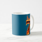 Mug Matching Six Seven Flaming Ice Funny Meme 67 Coupl (Devant droit)