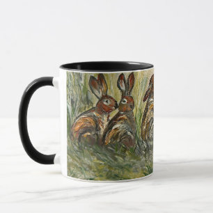 Mug Matchup de Prairie Lièvres joueurs dans un pré Lap
