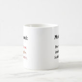 Mug Maternité actionnée par l'amour soutenu par le vin (Centre)
