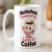 Mug Maternité alimentée par l'amour et le café Maman d