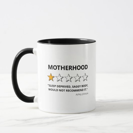Mug Maternité drôle non recommandée (Gauche)