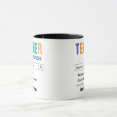 Mug Math Best Teacher Cadeau (Centre)