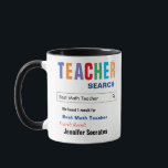 Mug Math Best Teacher Cadeau<br><div class="desc">Customisez cette drôle de coutume meilleure tasse cadeau pour enseignant pour faire un cadeau qu'ils aimeront. Un grand cadeau pour les enseignants de l'école à domicile,  les enseignants aides et professeurs.</div>