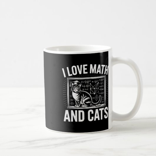 Mug Math Cat Lover Funny Math Teacher I Love Math And (Droite)