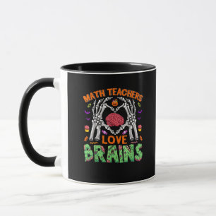 Mug Math Cerveau Coeur Squelette Main Zombie Halloween