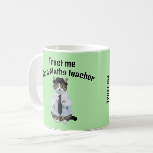 Mug Math Enseignant cadeau me faire confiance professe (Devant gauche)