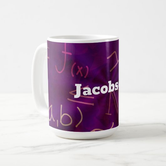 Mug Math équations algébriques (Devant gauche)