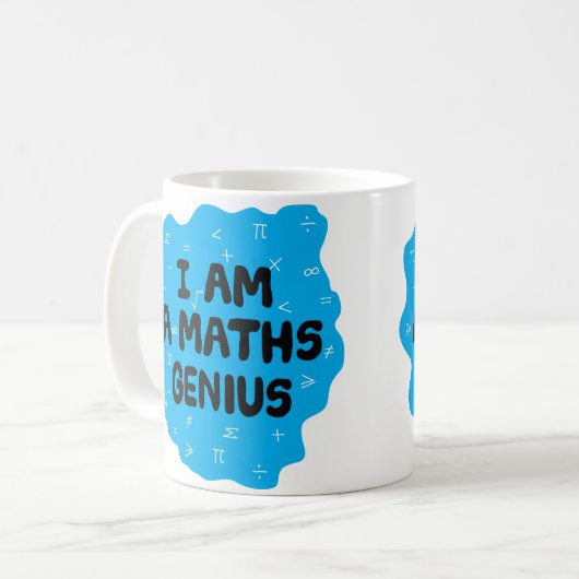 Mug Math Genius Mathématiques Algebra Enseignant (Devant gauche)