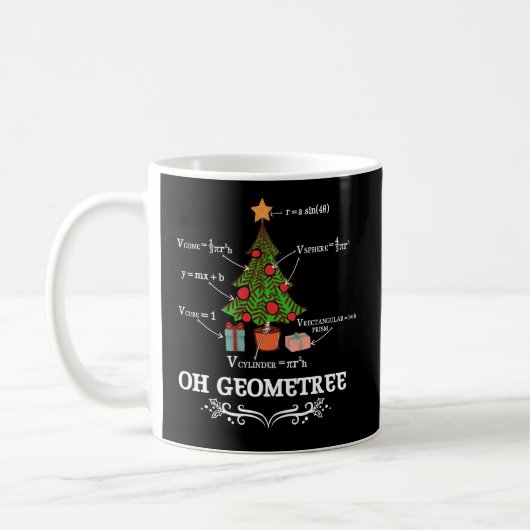 Mug Math Geometry Arbre de Noël Geometree Enseignant (Gauche)