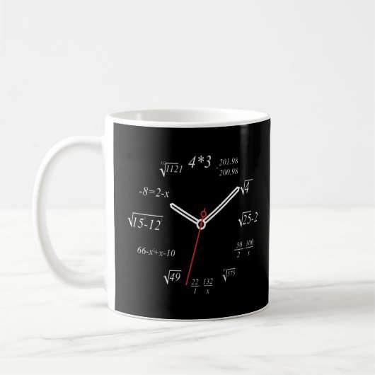 Mug Math Horloge Nerdy Math Enseignant Math Etudiant M (Gauche)