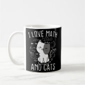 Mug Math Kitty Chat I Love Math And Cats Mathématiques (Gauche)