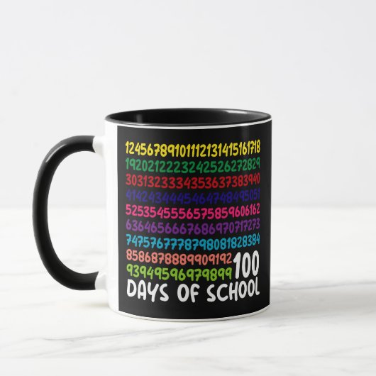 Mug Math Nombres 100e Jour d'École Enseignant Enfants (Gauche)