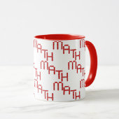 Mug Math Red Hearts Texte (Devant droit)