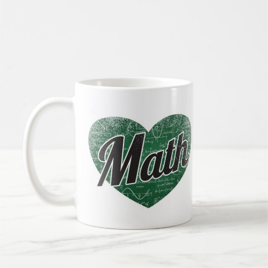 Mug Math Retro Heart Blackboard Love (Gauche)