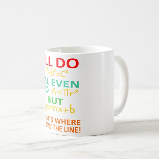 Mug Math Teacher Equation Mathématiques Math Math (Devant droit)