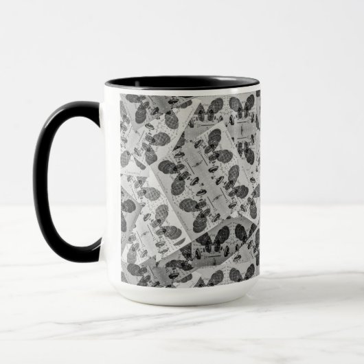 Mug Math Technology Motif noir et blanc (Gauche)