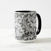 Mug Math Technology Motif noir et blanc (Devant droit)