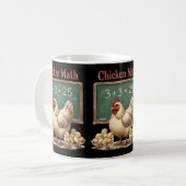 Mug Mathématiques de poulet Drôle de poule Équation de (Devant gauche)