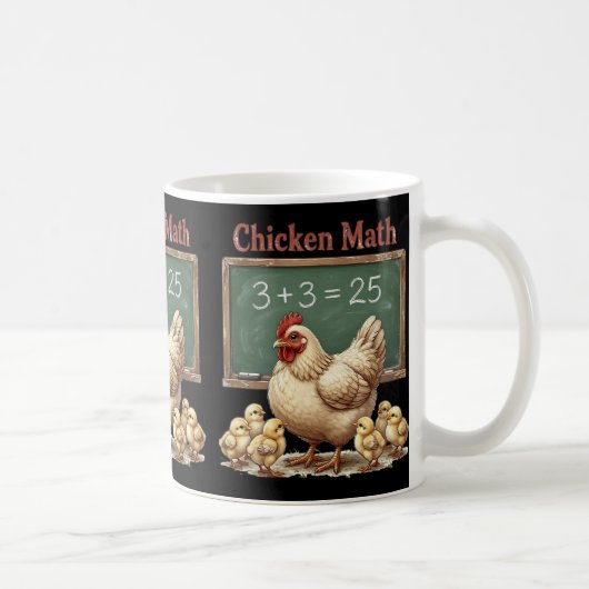 Mug Mathématiques de poulet Drôle de poule Équation de (Droite)