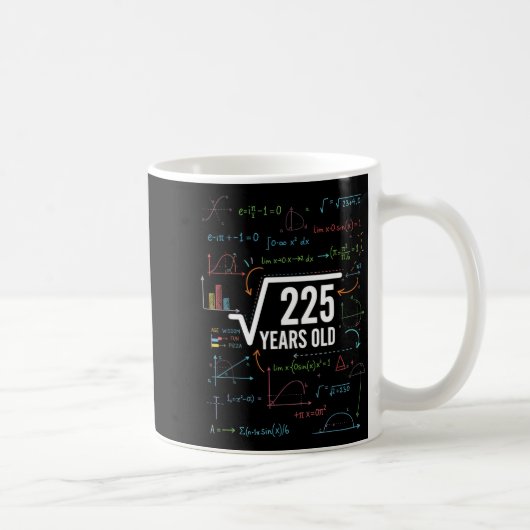 Mug Mathématiques Racine carrée 225 ans, Drôle de math (Droite)