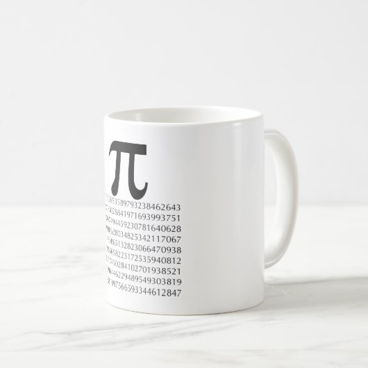 Mug maths de pi (Devant droit)