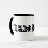 Mug Maths d'équipe blanche et noire (Devant gauche)
