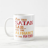 Mug Maths drôles d'alphabet d'algèbre (Gauche)