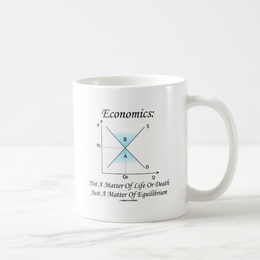 Mug Matière d'économie pas d'équilibre de vie ou de (Droite)