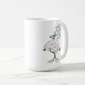 Mug Matière grise est importante (papillons et arbre d (Devant droit)
