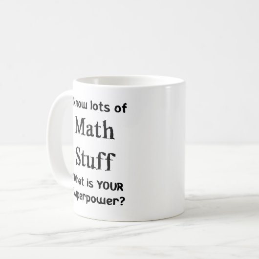 Mug matière mathématique (Devant gauche)