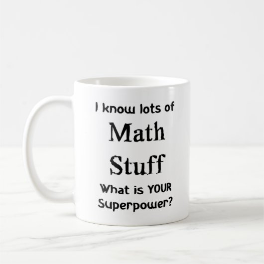 Mug matière mathématique (Gauche)