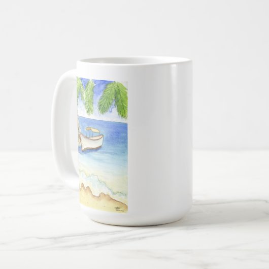 Mug Matin à Bali Aquarelle (Devant gauche)