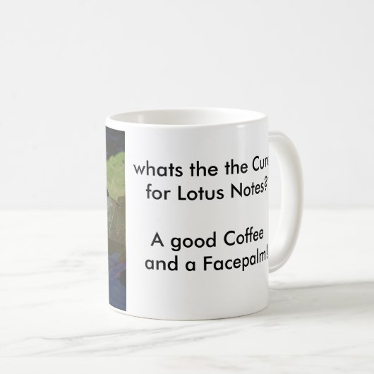 Mug Matin de Lotus Notes ou de café (Devant droit)