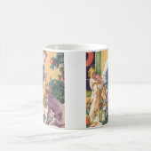 Mug Matin de Noël vintage, enfants avec des cadeaux (Centre)