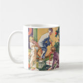 Mug Matin de Noël vintage, enfants avec des cadeaux (Gauche)