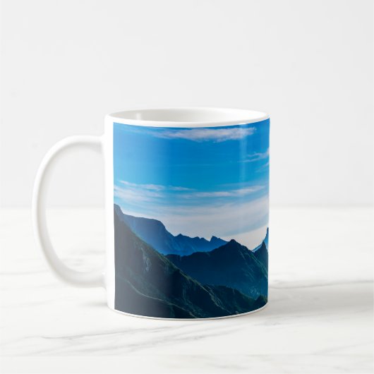 Mug Matin Montagnes Mist Paysage (Gauche)