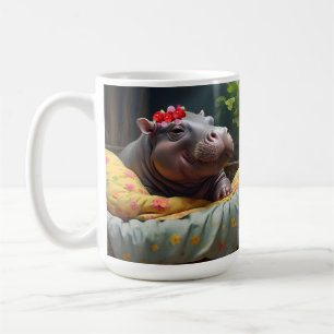 Mug "Matinage des lunettes : Baby Hippo se réveille da