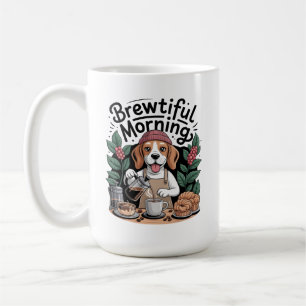 Mug Matinée Merveilleuse Drôle Barista Beagle Café