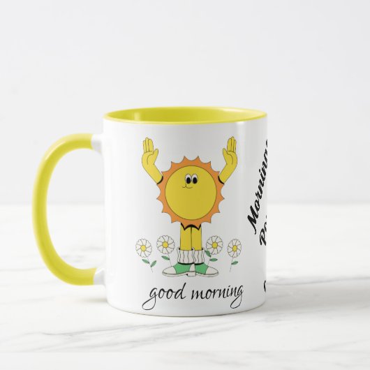 Mug Matins alimentés par le café et l'optimisme (Gauche)